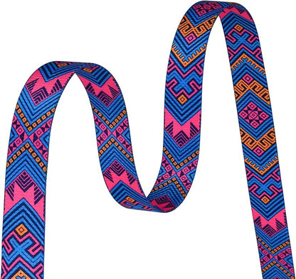 Mihqy Dog Collar with Bohemia Floral Tribal Geometric Patterns - Soft Ethnic Style Collar Adjustable for Small Medium Large Dogs(Orange Ethnic Style,XS)