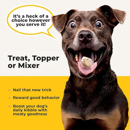 Beef Liver Dog Treats Freeze Dried - Single Ingredient Human Grade Raw Liver Bites for Training, Meal Topper, No Additives - High Protein(31g Per Cup)Training Treats for Dogs, Made in the USA,14oz Bag
