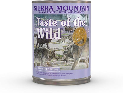 Taste of the Wild Sierra Mountain Canine Recipe with Lamb in Gravy Canned Dog Food, 13.2-oz, Case of 12