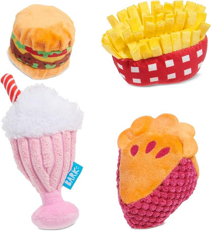 Barkbox Dine & Dash Dog Toy Bundle – Squeaky Dog Toys – Plush Dog Toys – Puppy and Pet Toys for Small Dogs