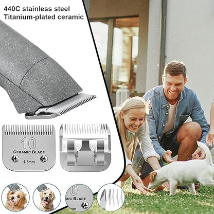 Audoc 1Pack 10 Blade Dog Groomg Blades Compatible with Pet Clipper/Oster A5/Wahl KM Series Dog Clipper,Ceramic Blade & Stainless Steel Blade
