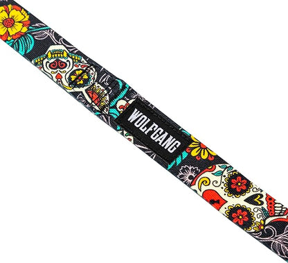 Wolfgang Heavy Duty Dog Leash, Pull-Tested for Walking & Training, LosMuertos Print, Dual Handle Large