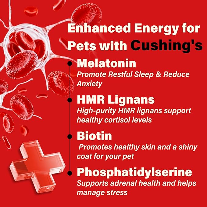 Аdrеnаl Balance for Dogs-Promotes Healthy Adrenal Function for Cushing’s Disease-Supports Normal Sleep & Cortisol Balance-Contains Melatonin, HMR Lignans, Ashwagandha Extract & HMR Lignans, 60ml