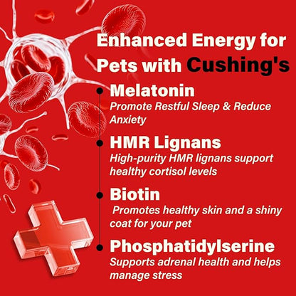 Аdrеnаl Balance for Dogs-Promotes Healthy Adrenal Function for Cushing’s Disease-Supports Normal Sleep & Cortisol Balance-Contains Melatonin, HMR Lignans, Ashwagandha Extract & HMR Lignans, 60ml