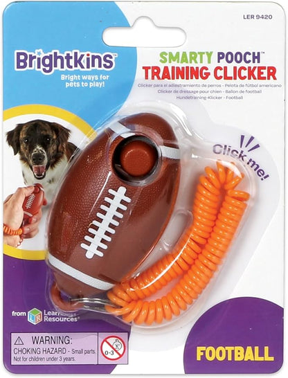 Brightkins Football Training Clicker - Dog Training & Behavior Aids, Puppy Obedience Clicker, Pet Trainer Tools, Cat Trainer Supplies, Clickers for Dogs and Puppies, Clear Sound, 1 Piece