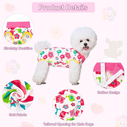 Coppthinktu Recovery Suit for Dogs After Surgery, Dog Onesie Surgery Recovery Suit for Female Spay, Soft Male Surgical Pajamas Bodysuits for Small Medium Puppy to Anti Licking Dog Cone Alternative