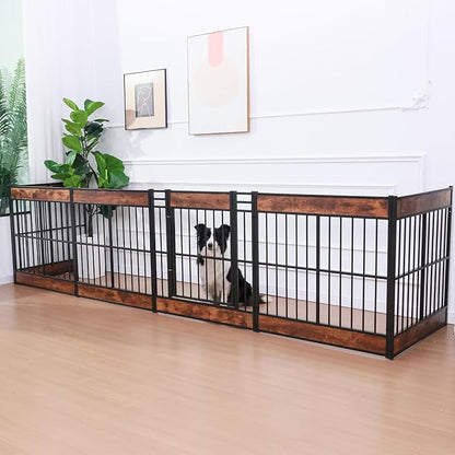 Dog Playpen, 35.4" Height Dog Pen Indoor, Heavy Duty, Safe and Sturdy, Furniture Style Puppy Pen