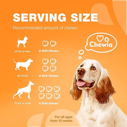 Dog Allergy Relief Chews - Itch Relief for Dogs - 180 Allergy Chews for Itching Skin with Probiotics, Colostrum, Salmon Oil - Allergy, Skin and Coat, Immune, Digestion Support Supplement - Hot Spots