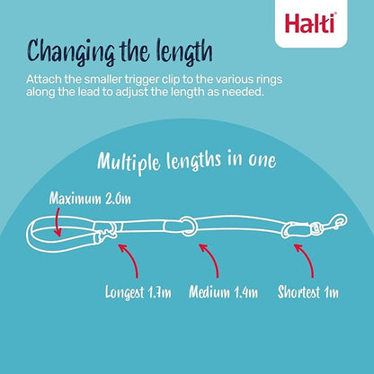 Halti Headcollar Size 5, Black & Halti Training Leash Size Large, Black Combination Pack - Stop Your Dog Pulling on the Leash. Adjustable, Lightweight with Padded Nose Band. Suitable for Large Dogs