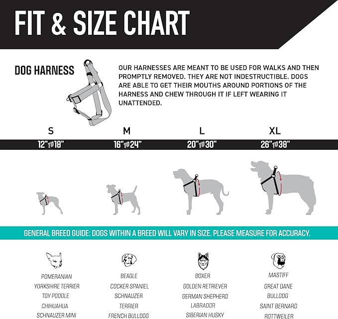 Wolfgang Heavy Duty Adjustable Dog Harness, Pull-Tested to Over 800 lbs for Walking & Training, HoundsPink Print, Large