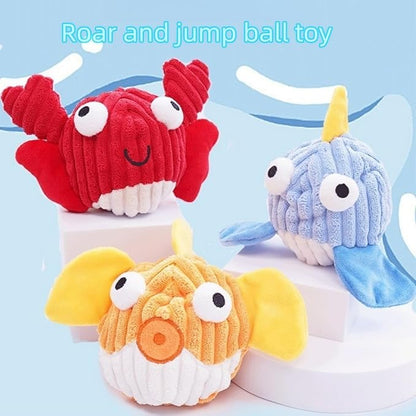 Interactive Squeaky Dog Chew Toy,No Stuffing Interactive Chew Toy for Small Medium Large Dogs, Training Reward Gift for Pets(red Crabs)