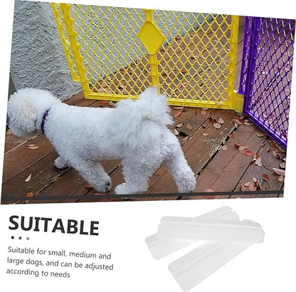 Toyvian 3pcs Indoor Dog Fence for Small Medium Large Pets Safety Door Fixator Anti-Kick Pedal Plastic Guardrail for Baby Gates and PET Barrier