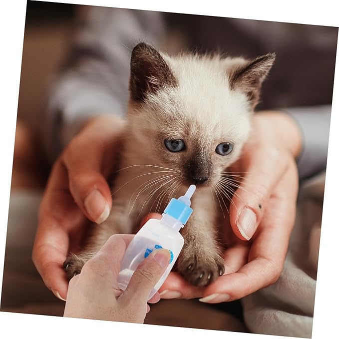 2Pcs Kitten and Puppy Milk Feeders Soft Pacifier Bottles for Newborn Animals Pet Nursing Bottles Easy to Squeeze Durable and Reusable