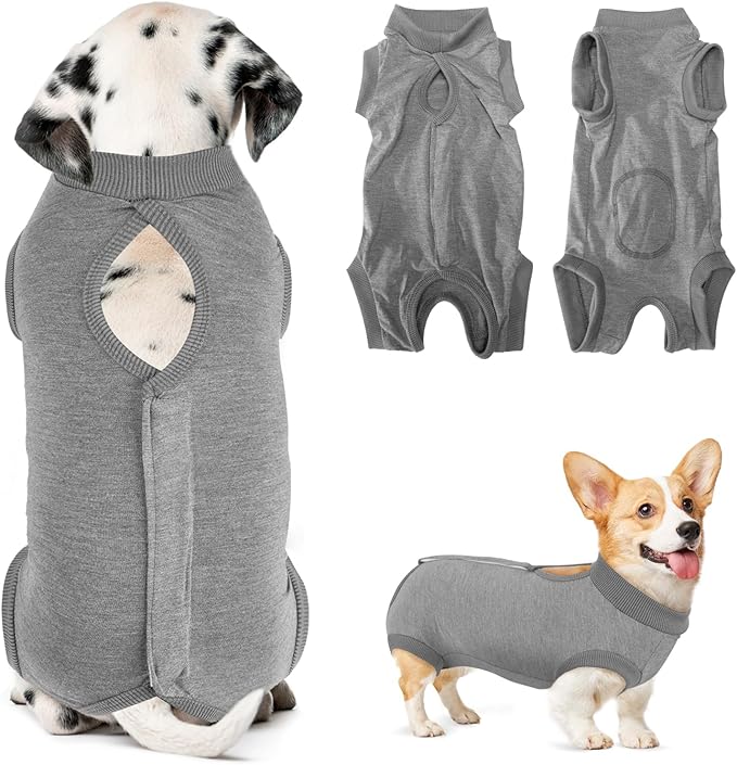 SlowTon Dog Recovery Suit - Surgery Recovery Suit for Female Male Dogs, Dog Onesie After Spay Abdominal Wounds, E-Collar Cone Alternative Prevent Licking Pet Surgical Suit (Orange,XL)