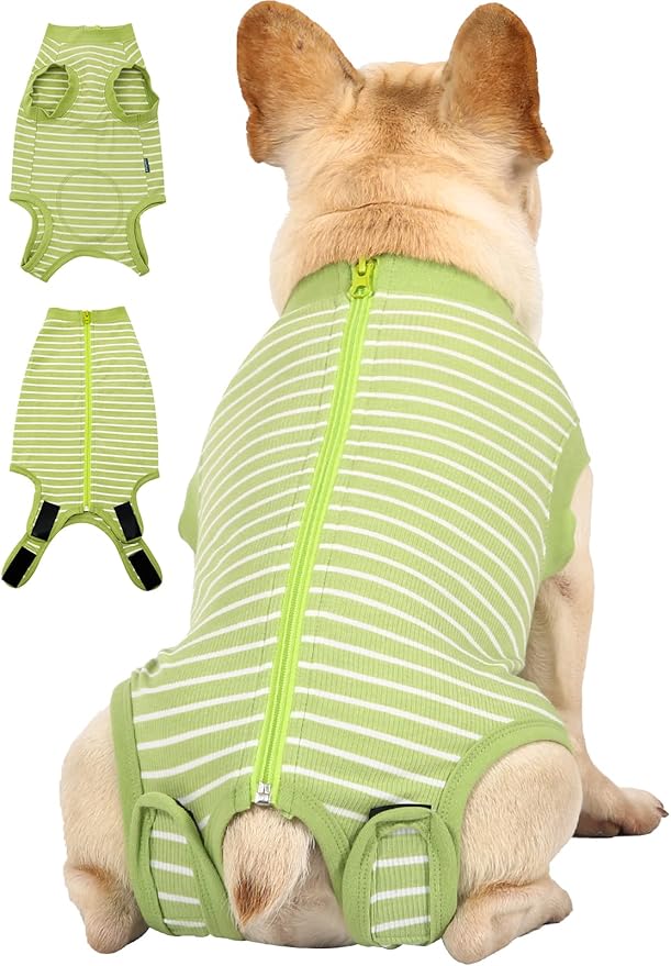 Dog Surgery Recovery Suit - After Spay, Abdominal Wounds Post Surgical Recovery, Anti Licking Breathable Dog Onesies for Small, Medium & Large Pet, Alternative Bandages Cone E-Collar