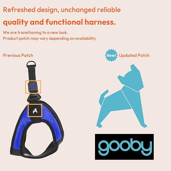 Gooby Escape Free Easy Fit Harness - Black, Large - No Pull Step-in Patented Small Dog Harness with Quick Release Buckle - Perfect On the Go No Pull Harness for Small Dogs or Medium Dog Harness