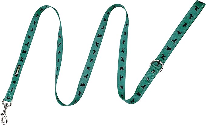 EcoBark Dog Leash - Soft & Reflective Comfort Leash with Padded Handle - Safe, Strong, & Durable for Small, Medium or Large Dogs (Forest Green)