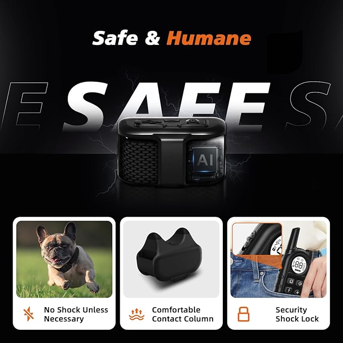 Tiniest Dog Shock Collar, Lightest Dog Training Collar with Remote for Small Dogs 5-30lbs & Medium Large Dogs/Puppies, Waterproof, Rechargeable, 1300ft Range (Black&Ultra Tiny)