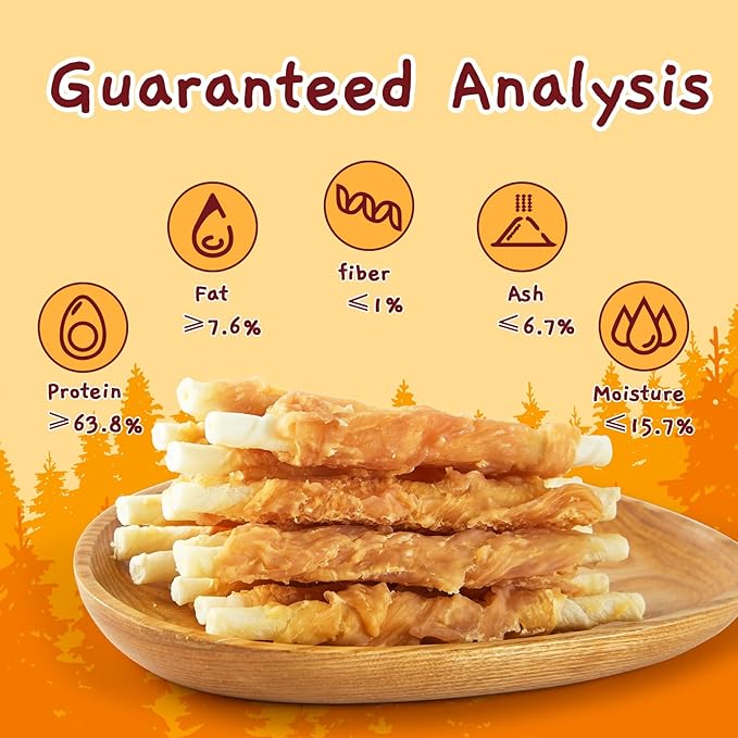 Jungle Calling Dog Treats, Chicken Wrapped Rawhide Sticks for Dogs, Delicious and Nutritious Training Reward Treats and Dog Chews Snacks, 6 oz