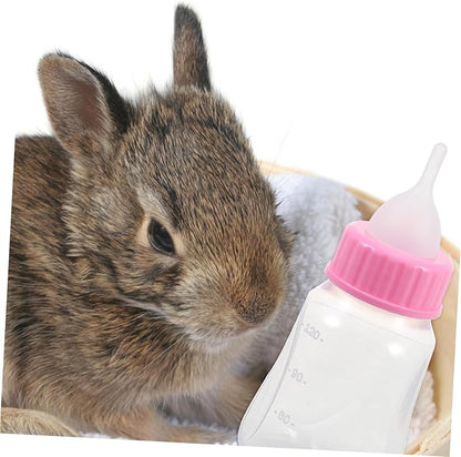 2PCS Kitten Milk Bottle Set Sturdy Cat Nursing Bottles Feeding Nipples for Kittens and Puppies for PET Feeding at Home