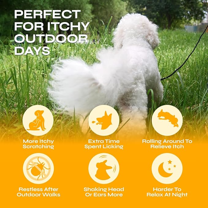 Flea and Tick Prevention for Dogs - with Neem 9,750 mg per Pack - No Chemicals - Flea and Tick Control Oral Pills for All Dogs and Puppies - Chewable Skin and Coat Supplement - 130 Soft Duck Treats