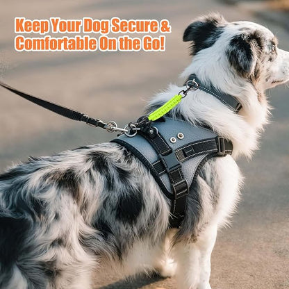 Dog Collar Safety Clip, Collar Companion, Handmade Backup Safety Strap, Double-Ended Clip Leash Connector, Suitable for Dog Harnesses, Prong, Pinch Collars (Fluoro Green, 1 Pack)