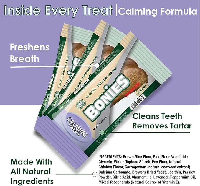 Bonies Natural Hip & Joint Formula Small-Sized Single Bone, Glucosamine & Omega Fatty Acids, Fresh Breath, Clean Teeth, Low Calories, Chicken Flavor, Small Dog, 1 Bone