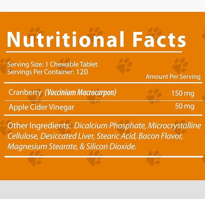 Jack & Milo - Supplement for Dogs, Dog UTI Incontinence, Kidney and Bladder Control - Cranberry & Antioxidants, Organic - Bladder Control for Dogs, USA Made-Non GMO - 120 Tablets