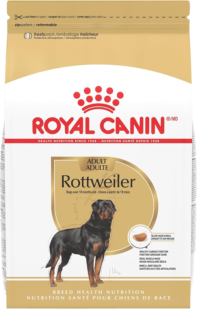 Royal Canin Breed Health Nutrition Rottweiler Adult Dry Dog Food, 30 lb Bag