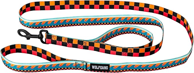 Wolfgang Heavy Duty Dog Leash, Pull-Tested for Walking & Training, Buenaonda Print, Dual Handle Large