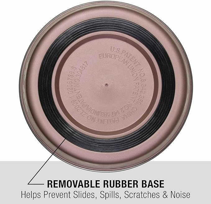 Loving Pets Bella Dog Bowls- Stainless Steel Dog & Cat Bowls - Spill Proof Dog Food Bowl, Cat Bowl, Puppy Essentials & Pet Supplies Great for Home & Travel (X-Large 65-100lbs, Grape)