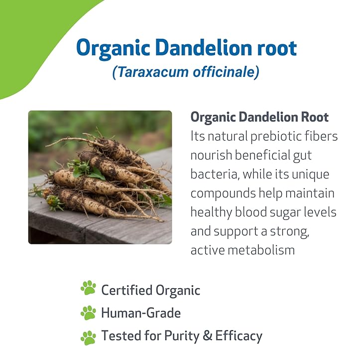 Pet Wellbeing Dandelion Root for Dogs - Liver & Heart Health, Digestive Function, Blood Sugar Support, Certified Organic - Veterinarian-Formulated Herbal Supplement 2 oz (59 ml)