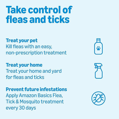 Amazon Basics Preventative Flea, Tick & Mosquito Topical Treatment for Medium Dogs (11-20 Pounds), 4 Count, Packaging May Vary
