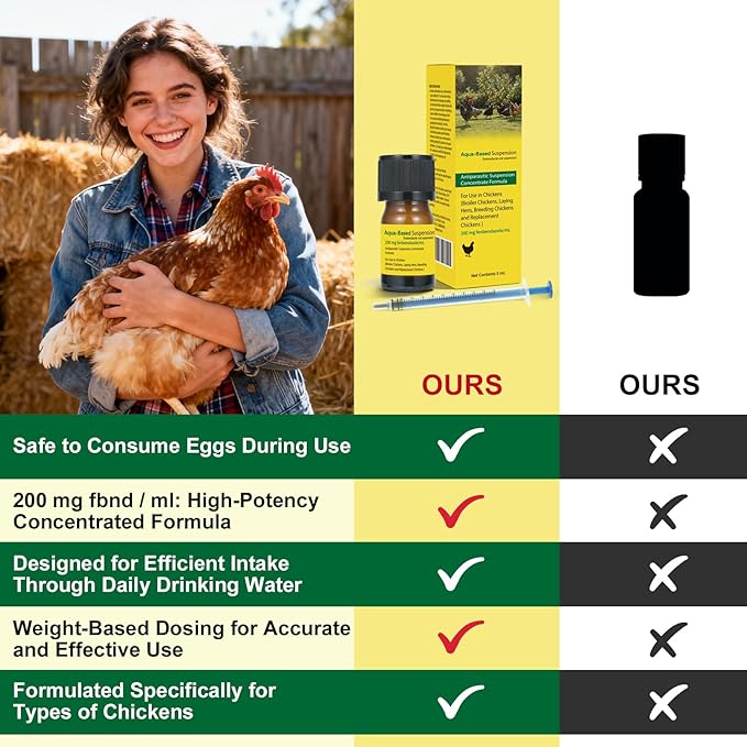 Dewormer Liquid for Chickens, 5 mL