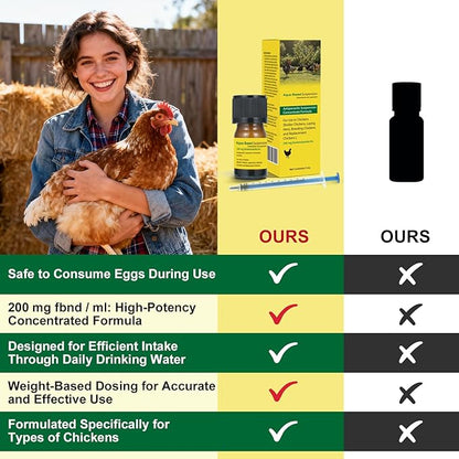Dewormer Liquid for Chickens, 5 mL