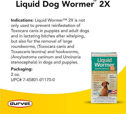 Durvet 2X Liquid Wormer, 2-Ounce