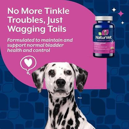 NaturVet – Bladder Support for Dogs – Plus Cranberry | Supports Healthy Bladder Control & Normal Urination | 60 Time Release Chewable Tablets