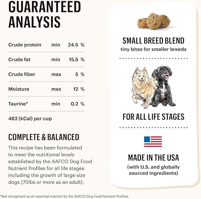The Honest Kitchen Whole Food Clusters Small Breed Whole Grain Chicken Dry Dog Food, 1 lb Trial Pouch (Pack of 2)