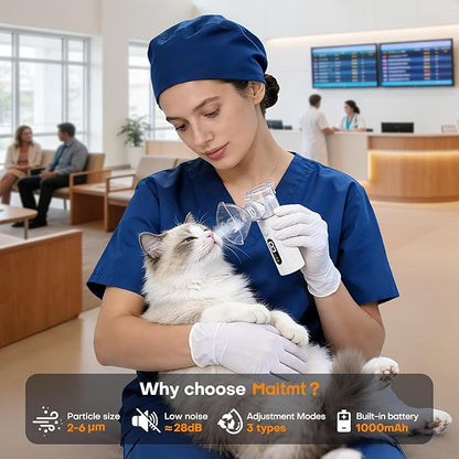 Cat Nebulizer for Breathing Problems, Low-Noise pet Spray, Suitable for Cats and Dogs (Small Cats and Small Dogs)