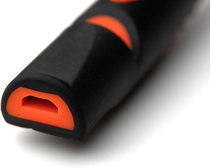 ACME Alpha 211.5 Professional Dog Training Whistle with Enhanced Ergonomic Grip. BPA-Free Plastic. 110 dBA. Long Range. Standardized Frequency. Weatherproof. Made in the UK (Black on Day Glow Orange)
