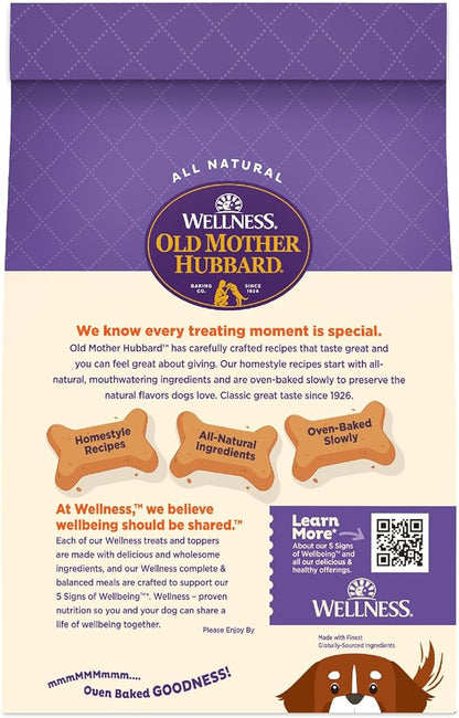 Wellness Old Mother Hubbard Classic Bac'N'Cheez Dog Biscuits, Natural Training Treats, Bacon and Cheese Flavor, Large Size, 3.3 lb Bag