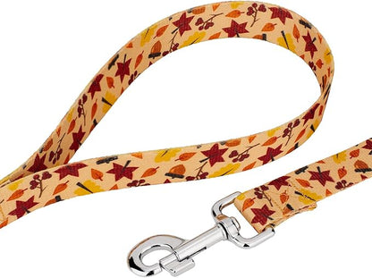 Country Brook Petz - Fall Foliage Everyday Dog Collar and Leash - Awesome Autumn Collection Featuring Designs You Will Fall for (1/2 Inch, Extra Small)