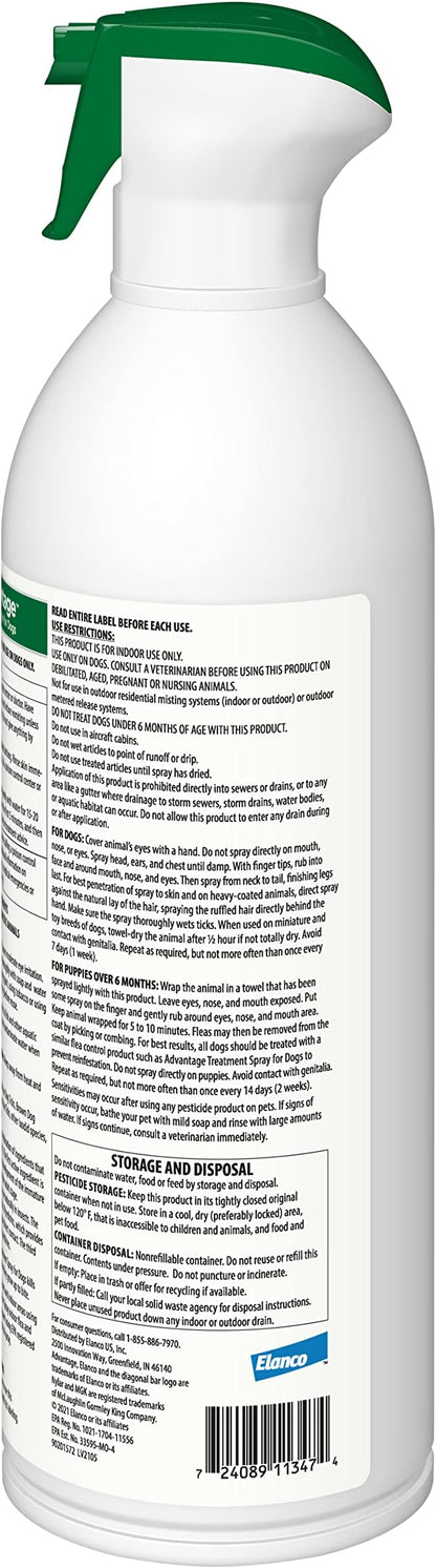 Advantage Dog Flea Treatment Spray | Kills Fleas & Ticks | Dog Flea Spray | 15 oz.