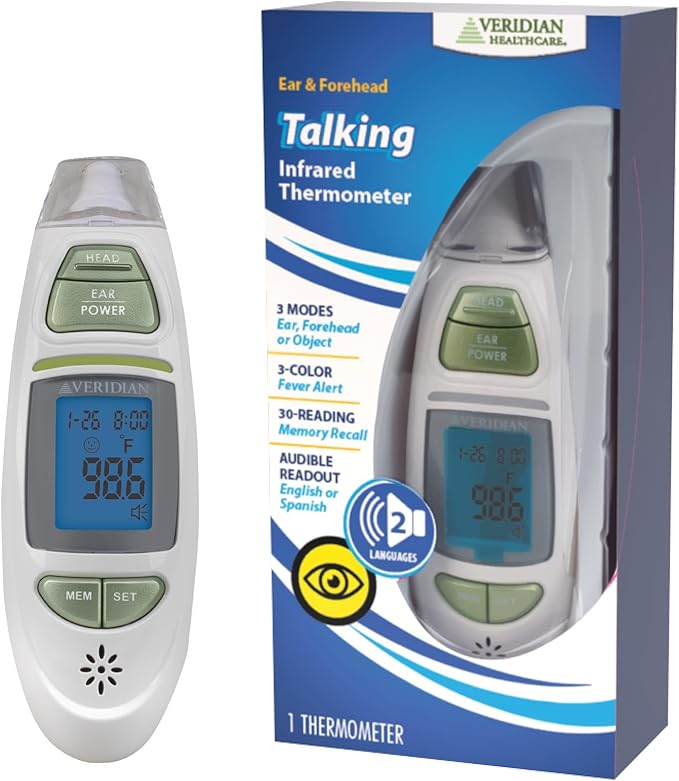 Veridian Talking Ear & Forehead Infrared Thermometer