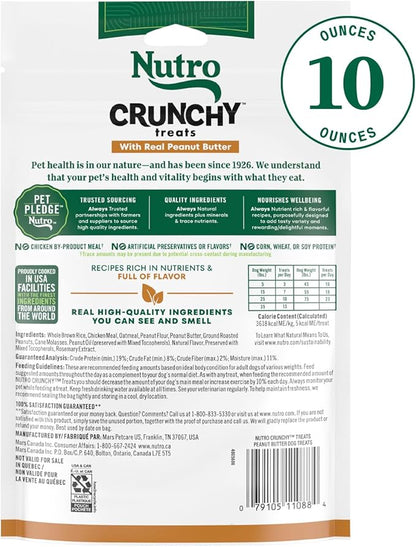 Nutro Crunchy Dog Treats with Real Peanut Butter, Training Treats for Dogs, 10 oz. Bag