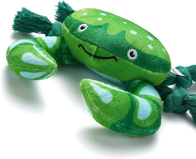 Sedioso Dog Toys, Dog Plush Toy for Large Breed, Cute Squeaky Dog Toys with Crinkle Paper, Dog Chew Toys for Puppy, Small, Middle, Big Dogs (Crab)
