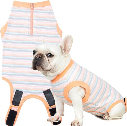 Recovery Suit for Dogs,Dog Cone Alternative Zipper Surgery Suit Female Spay,Soft Dog Surgery Suit for Anti Licking,Breathable Surgical Suit for Dogs Female Spay
