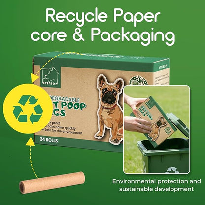 ATIFBOP Biodegradable Dog Poop Bags Rolls 360 Count Scented, Leak Proof and Extra Thick Waste Bag Refill (Scented)