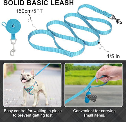 BEAUTYZOO Step in Dog Harness Collar and Leash Set for Small Medium Large Dogs, No Pull No Choke Puppy Harness, Soft Mesh Reflective Pet Padded Vest Adjustable for Doggie Girl or Boy,Chihuahua,Yorkie