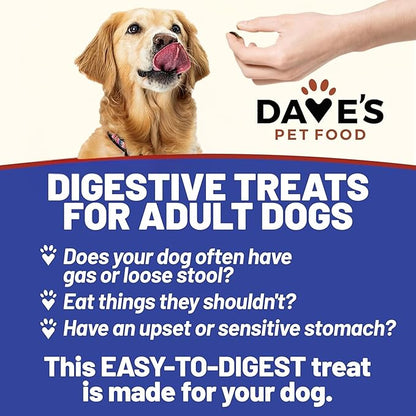 Dave's Pet Food Sweet Potato & Pumpkin Dog Treats for Sensitive Stomachs, Semi-Moist Soft & Digestive Friendly, Made in USA, Senior, Small & Large Dogs, Gut Health (2 Pack)